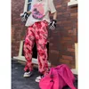 Женские штаны Capris Spring и Summer Youth Trend Retro Camouflage Женщины Свободная Прямая Праска Пара американских повседневных штанов 230406