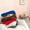 Koce bawełniane dzianinowe pokrycie sofy 85x135 cm i 120x180 cm rzut ciepłe łóżko pościel biurowe