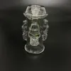 Pyrex Skull Glas Ölbrenner Rohr Wasserbong Dicke kleine Bubbler Bongs mit 10 mm männlichen Brennern Klarer Schlauch Mini Dab Rigs zum Rauchen von Wasserpfeifen