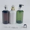 Storage Bottles White 300ML X 20 Silver Gold Collar Lotion Pump Cosmetic Bottle Empty Plastic For Shampoo Liquid Soap Shower Gel