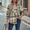 Blouses Femmes Femmes Américain Vintage Plaid Streetwear Chemises surdimensionnées Poches décontractées Irrégulière Femme À Manches Longues Tunique Tops Blusas