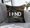 Carta Cojín cuadrado Diseñador Almohada decorativa Lujos Funda de almohada Diseñadores Cojín Algodón