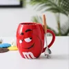 600mL m&m Beans Coffee Mugs Tea Cups and Mugs Cartoon Cute Expression Mark Large Capacity Drinkware Christmas Gifts 210827