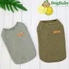 Vêtements pour chiens Gilet à rayures Vêtements pour animaux de compagnie Coton Printemps Été Chat T-shirt Vêtements pour chiens respirants pour petit manteau de base Chihuahua