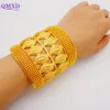 Bangle Luxury Dubai Female Big Gold Color Bangles For Women Wedding Bride Bracelet Bangles African Arab Jewelry Middle East 230404