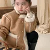 Kurtki zimowa kurtka dla dziewcząt 3 do 12 lat mody dzieci jesienne ubrania polarowe ciepłe grube odzież wierzchnia Dzieci sztuczny płaszcz z futra różowy