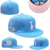 2023 Dopasowane czapki Snapbacks Regulowane czapki baskballowe wszystkie drużynę unisex bawełniane sportowe haft haftowy płasko zamknięte czapki elastyczne czapkę z oryginalnym tagiem