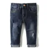 Jeans KIDSCOOL Space Baby Enfants Garçons Stone Wash Jeans Enfants Douloureux Super Mince Coton Denim Pantalon 230406