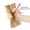 Plånböcker läder plånbok mäns kohud ultra-tunn anti-stöldskort som sveper multifunktionell lång handväska blixtlåsväska