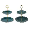 Plates Ceramic Cake Stand 2/3 Tiers Cupcake Dessert Tower Pastry Porcelain Stands Dropship