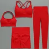 Одежда для йоги Бесшовный комплект из 2 предметов для женщин для тренировок Женский топ для фитнеса Спортивный бюстгальтер Леггинсы Активная одежда Спортивная одежда для Wo 230406