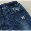 Jeans Children's Jeans Boys's Classic Cotton Design Design's Children's Dżinsy Sprężyne i jesienne sprężyste spusty w talii 2 do 14 lat 230406