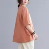 Abbigliamento etnico Hanfu Donna Camicia di lino in cotone da donna retrò Cardigan con colletto diagonale estivo Vestito di linguetta cinese di grandi dimensioni