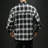 Spring herfst winter van hoge kwaliteit casual plaid heren los streetwear lange mouwen shirt retro flanel plaid shirts mannen