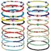 Chaîne Ubjiwa Evil Eye Bracelets Bijoux faits à la main Réglable Mexicain Perlé Noeud Corde Bracelet Rouge Noir Bleu Mal De Ojo Pour Les Femmes Co Amslz