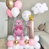 Otros suministros para fiestas de eventos 45 piezas Corona Número 1 Globo Azul Montar oso Globos Conjunto Bebé Niño 1er Primer cumpleaños Globos Ducha Decoraciones 230406