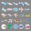 ملصقات ألعاب الطائرات 50pcs Cartoon Aircraft ملصقات لعبة جميلة طائرة ملصق طائرة غرافيتي طائرة لطيفة للفتيان الفتيات