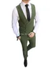 Ternos masculinos Blazers personalizados Tuxedo do Green Green Green Men's Green com lapela entalhada para o casamento do noivo 3 peças JACETPANTSANK TOP 230406