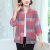 Kadın bluzları Bahar Sonbahar Ekose Moda Şık Bluz Çok Çok Ter Kadın Giysileri Vintage Slim Shirt Gevşek Zarif Bayan Tops