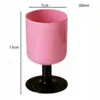 Wijnglazen 1/2 STUKS Franse Roze Goblet Antiek Vintage Rood Glas Huis Decoratieve Beker Sap Water Drinkware