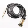 Audiokabels, 6,35 mm 1/4 'Mono Male tot XLR 3PIN MANNELIJKE AUDIO MICROPHONE -EXTENSIE CONNECTOR KABEL ongeveer 2M / 1PCS