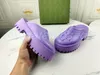 2023 new woman slide slip-on Flat luxury man sandal perforated rubber designer slippers platform foam lug sole summer beach shoes