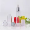 Opslagflessen 12 ml 15 ml doorzichtige plastic airless fles zilveren pomp witte deksel lotion/emulsie/serum/oog essentie foundation toner cosmetisch