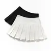 Spódnice modne damskie elastyczne minispódnicę wysokiej talii seksowna anty plisowana spódnica długa szczupła spódnica z linii A Black and White 230406