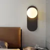 Wall Lamps Modern Led Bed Lamp Antique Wooden Pulley Candles Long Sconces Turkish Mount Light Switch