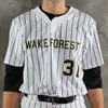 Wake Forest Baseball Jersey NCAA College Josh Hartle Hawke Adam Cecere Sean Sullivan Reed Mascolo Rhett Lowder Nick Kurtz Pierce Bennett Brock Wilken Johnson Katz