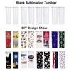 US CA stock 25pc/carton 20oz Sublimation Tumbler bottle Blank Stainless Steel Tumbler DIY Straight Cups Vacuum Insulated 600ml Car Coffee Mugs t081