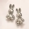 Women's Love Rabbit Earrings Charm Design Gold Earrings Spring Designer Jewelry Romantic Couple Family Gift 925 Sliver Stainless Steel Accessories ZG2239