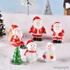 Christmas Decorations Mini Resin Christmas Decoration Micro Landscape Santa Snowman Tree Ornament Miniature Garden Figurine Home Decor R231106