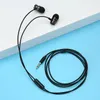Super Bass Metal Headphones In-Ear Headset With Microphone Black 3.5mm Plug Earphones Suitable For Smartphone MP3 Player