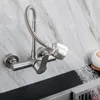 Kitchen Faucets Faucet Stainless Steel Wall Extendable Mixers Tap Water Saving Bathroom Sink Cranes Gourmet Washbasin Utensils Free Ship 230406