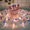 Juldekorationer 1,5 m lila fjärils fairy Lights Wedding Brithday Room Curtain Lights Garland Decoration R231106