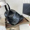 Большой металлический рюкзак с ручкой, сумка на 22 емкости, сумка для покупок на шнурке, золотой/серебряный мешок, дизайнерская цепочка с фурнитурой, модная женская сумка через плечо с двойным ремешком