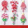 Kerstversiering Kerstboom Decoratie Ornament Zachte Klei Rood Wit Snoep Kerstboom Hangers Kerst 2023 Decor Voor Thuis R231106