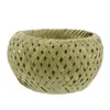 Cuencos, cesta tejida de algas marinas, decoración a mano, bandeja de bambú de 2 niveles, caja de almacenamiento de frutas, pan al vapor