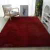 Tapis Soie laine cravate teint tapis en peluche salon chambre net rouge chevet tapis tapis de sol ménage 231106