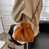 Shoulder Fasion Damen Umhängetaschen Mädchen Geldbörse Kordelzug Eimertaschecatlin_fashion_bags