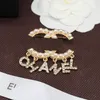 Классический роскошный стиль бренд буквы буквы жемчужины дизайнерские дизайнерские броши для женщин -шарм свадебный подар