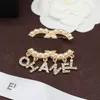 Classique De Luxe Style Marque Lettre Broche Perle Lettre Pendentif Designer Broches Pour Femmes Charme Cadeau De Mariage Haute Qualité Bijoux Accessoire