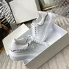 20233designer Flat Sneaker Casual обувь джинсовая кожа кожаная буква накладывает модную платформу Mens Womens Low Cneakers