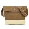 Evening Bags Retro Men's Crossbody Messenger Bag Square Commuter Simple Shoulder Large Capacity Canvas