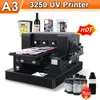 A3 UV Flatbed Printer Impresora UV -skrivare A3 för telefonfodral A3 UV Printing Machine för telefonfodral Metallglas UV A3