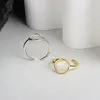 Anéis de cluster puro latão geométrico aberto círculo anel boho minimalista junta anillos mujer acessórios banhados a ouro para mulheres jóias