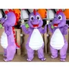 Costume de mascotte de dinosaure de dessin animé professionnel, ensemble de marche pour adultes, Dragon, jeu de rôle pour fête d'halloween