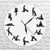 Horloges murales 12 pouces Horloge créative Fun Chambre Décoration silencieuse Style simple avec des ongles sans trace