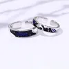 Bagues de cluster Couple Argent Couleur Epoxy Peint Baleine De Mer Profonde Bague Réglable Mode Tendance Bijoux Cadeau J120